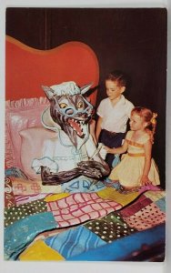 Neptune NJ Storyland Village The Big Bad Wolf in Grandma's House Postcard S1