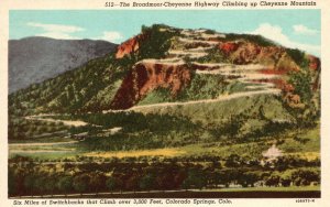 Vintage Postcard The Broadmoor Cheyenne Highway Mountain Colorado Springs CO