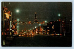 Alexandria Minnesota Postcard Christmas Birthplace American Viking Night c1960