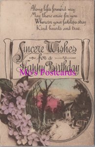 Greetings Postcard - 1920's, Sincere Wishes For A Happy Birthday   RS37864