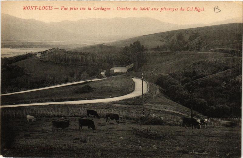 CPA MONT-LOUIS - Vue prise sur la CERDAGNE - Coucher du Soleil aux (451487)