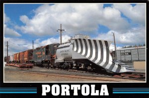 Portola, CA California  TRAIN SNOW REMOVAL SHOVEL  Railroad 4X6 RR Postcard