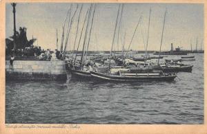 Bahia Brazil Harbour View Sail Boats Antique Postcard J69331