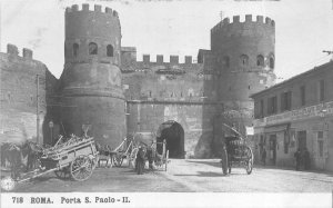 RPPC ROME ITALY PORTA S. PAOLA II REAL PHOTO POSTCARD