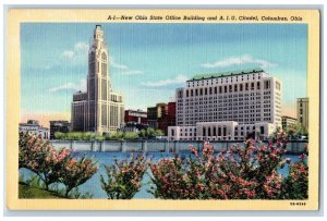 Columbus Ohio OH Postcard New Ohio State Office Building A I U Citadel c1940's