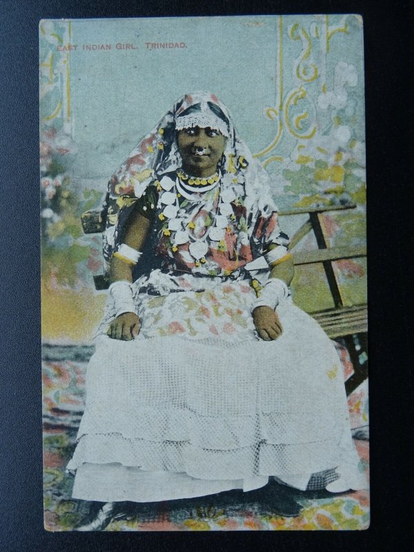 Caribbean Island Trinidad EAST INDIAN GIRL - Old Postcard by Smith Bros & Co.