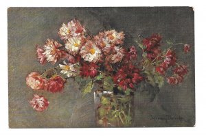 Art Still Life Flowers Artist Johanna Destouches Signed TSN Serie 976 Postcard