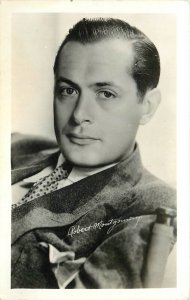 Postcard RPPC 1940s Robert Montgomery Movie Star Actor occupation TP24-397