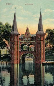 Netherlands Sneek Waterpoort Vintage Postcard 07.57