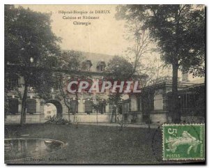Postcard Old Hospital Hospice Dreux Batiment Kitchen and Surgery