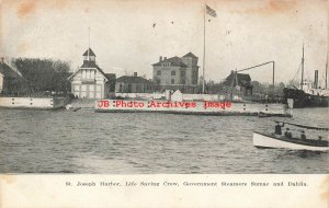 MI, Saint Joseph, Michigan, Harbor, Life Saving Crew, Steamers