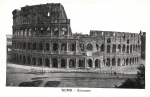 Vintage Postcard 1920's Roma Colosseo Oval Amphitheatre Rome Italy