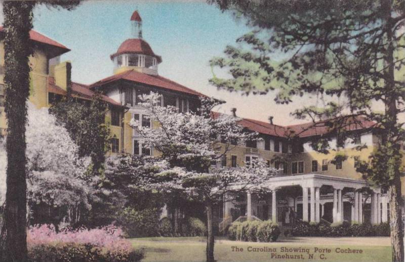 North Carolina Pinehurst The Carolina Showing Porte Cochere Albertype