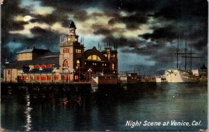 Postcard Night Scene at Venice, California