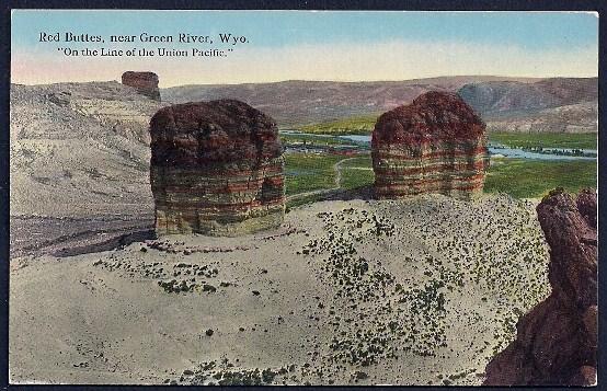 Red Buttes Green River Wyoming unused c1910's