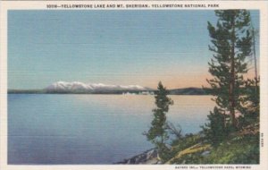 Yellowstone Lake and Mount Sheridan Yellowstone National Park Curteich