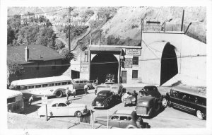 Bingham Canyon Utah Tourist Traffic Upper Portal RPPC Photo Postcard 21-7558