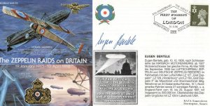 Eugen Bentele 2x Led Zeppelin Military Plane WW1 Hand Signed FDC s