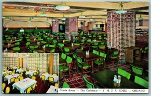 Oriole Room Cafeteria YMCA Hotel Chicago Illinois UNP Unused Linen Postcard J5