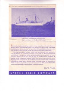 TSS Peten Cruise Ship Dinner Menu, Great White Fleet, At Sea, July 24, 1934,