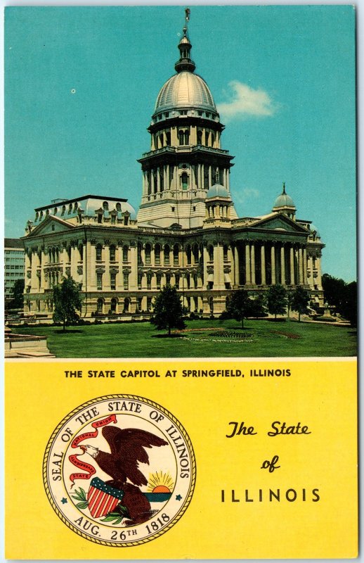 c1960s Springfield, IL Illinois State Capitol Building State Seal Chrome PC A299