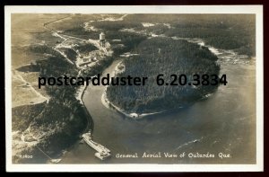 h3572 - OUTARDES Quebec 1950s Aerial View. Real Photo Postcard