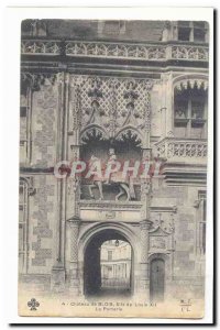 Blois Old Postcard The castle wing of Louis XII gatehouse