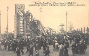 BF36494 bruxelles exposition belgium l incendie des 14 15 aout 1910 pa,ais ruin