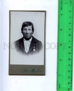 188498 Old man w/ medal Vintage Otto Bodin CDV CABINET PHOTO