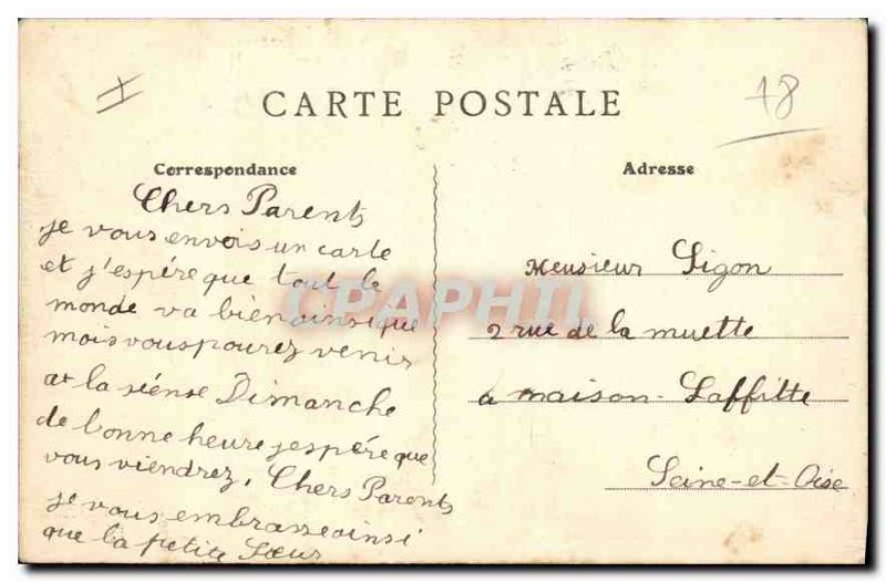 Old Postcard Maisons Laffitte S and O Place Wagram