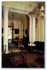 Interior Scene Of Shrewbury House Museum Madison Indiana IN Vintage Postcard