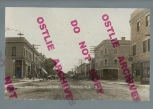 Sun Prairie WISCONSIN RPPC 1919 MAIN STREET Stores nr Madison Waterloo Windsor