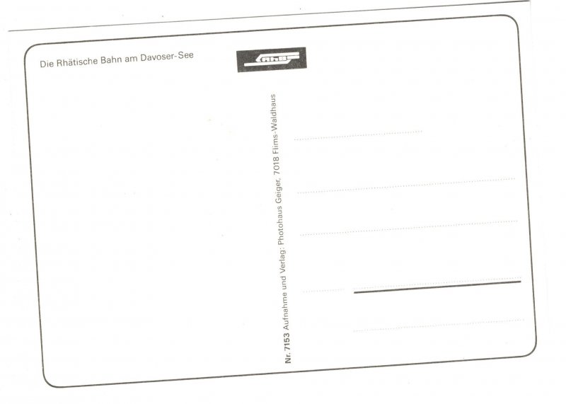 Die Rhatishe Bahn am Davoser,  Railway Train, Switzerland