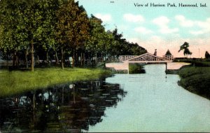 Indiana Hammond View Of Harrison Park 1909 Curteich