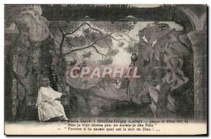 Old Postcard The pentecote has Cahtillon Coligny Jesus and Dina