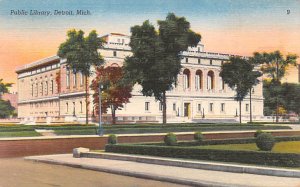 Public Library Detroit MI USA Postcard