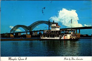 USA Memphis Queen II Mississippi River Vintage Postcard BS21