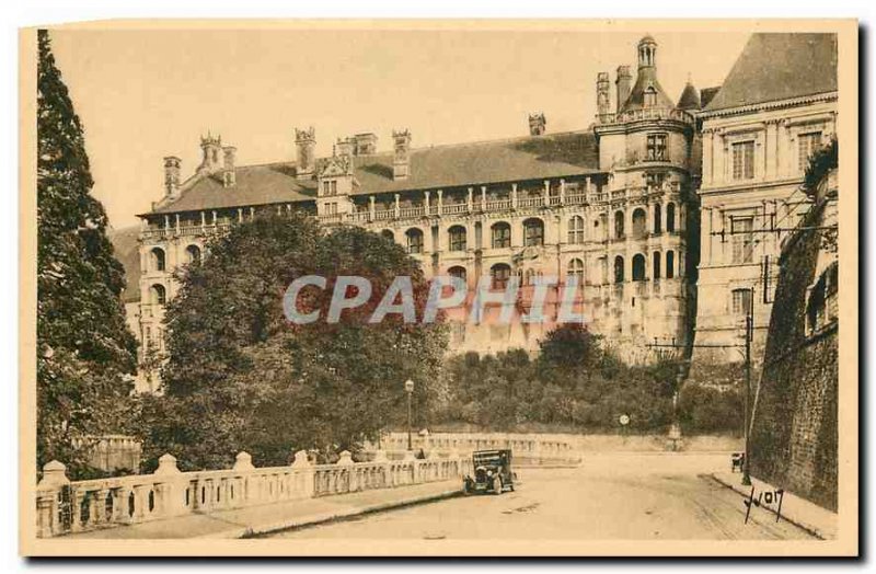 Old Postcard Chateau de Blois Loir et Cher Facade Francois 1er