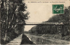 CPA REDON Le Canal - Le Pont de la Giquelaie (1251727)