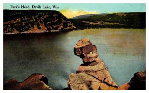 Postcard MOUNTAIN SCENE Delvis Lake Wisconsin WI AQ9392