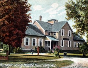 Mount Holly NJ Burlington County Hospital Postcard New Jersey
