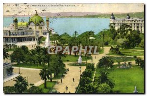 Postcard Old Nice Gardens and Jetee Promenade