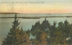 Massachusetts New Haven Entrance Harbor Cedar Neck Briggs Postcard 22-7643 