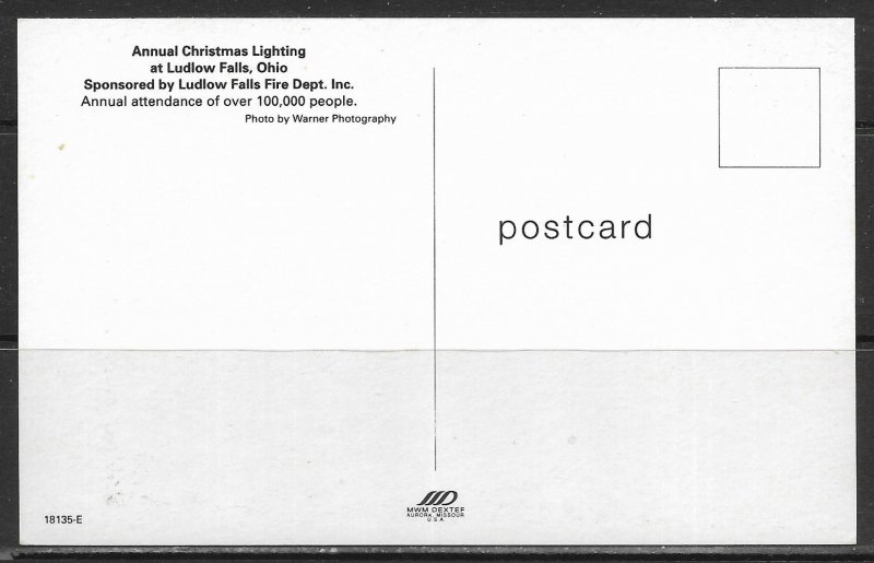 Ohio, Ludlow Falls - Annual Christmas Lighting - [OH-103]