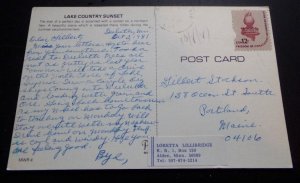 VINTAGE USED POSTCARD - GREETINGS FROM FREDERIC, WISCONSIN