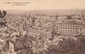 Belgium Spa Panorama vers le Casino et la Salle des Fetes