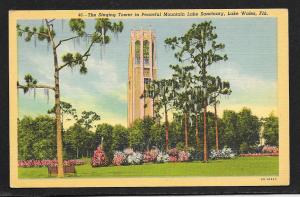 Singing Tower Peaceful Mountain Lake Wales FL unused c1936