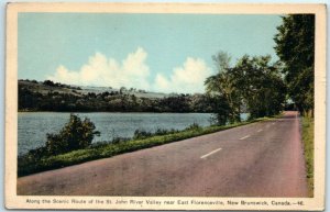 M-2709 Route of the St John River Valley near East Florenceville New Brunswic...