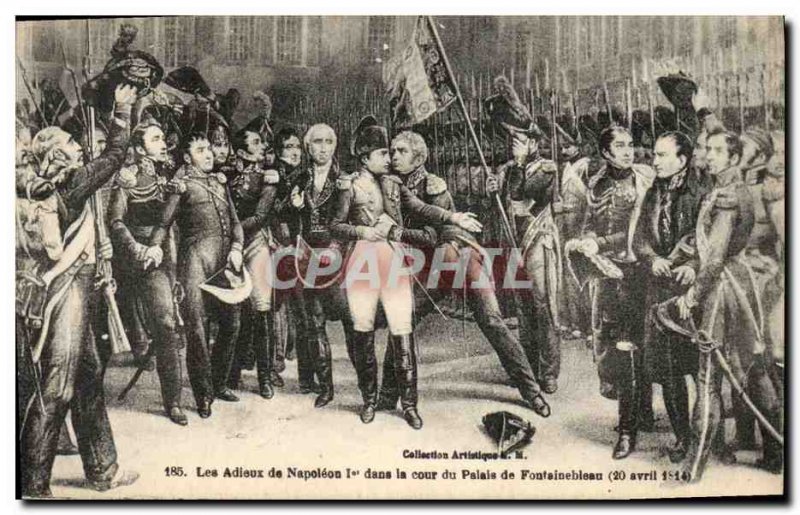 Old Postcard Napoleon 1st Farewell in the courtyard of the palace of Fontaine...