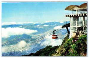 c1960's Terminal Station Cable Car In The Top Of Mount Avila Venezuela Postcard